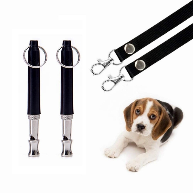 Dog Whistle Adjustable Pitch Ultrasonic Training Tool Silent Bark Control For Dogs With Lanyard Strap