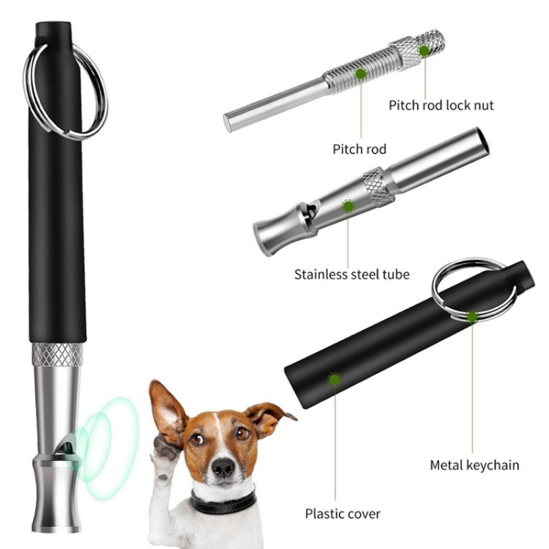 Dog Whistle Adjustable Pitch Ultrasonic Training Tool Silent Bark Control For Dogs With Lanyard Strap
