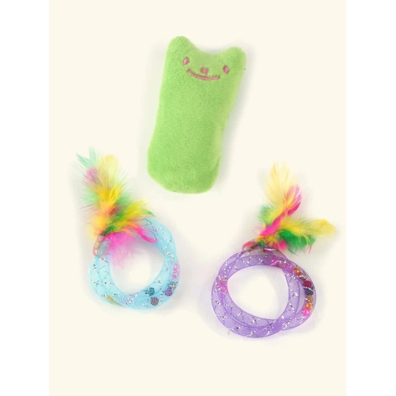 Pet Cat 12 sets cat Teaser Toy Set Stick Mouse Multi-style Combination toy set