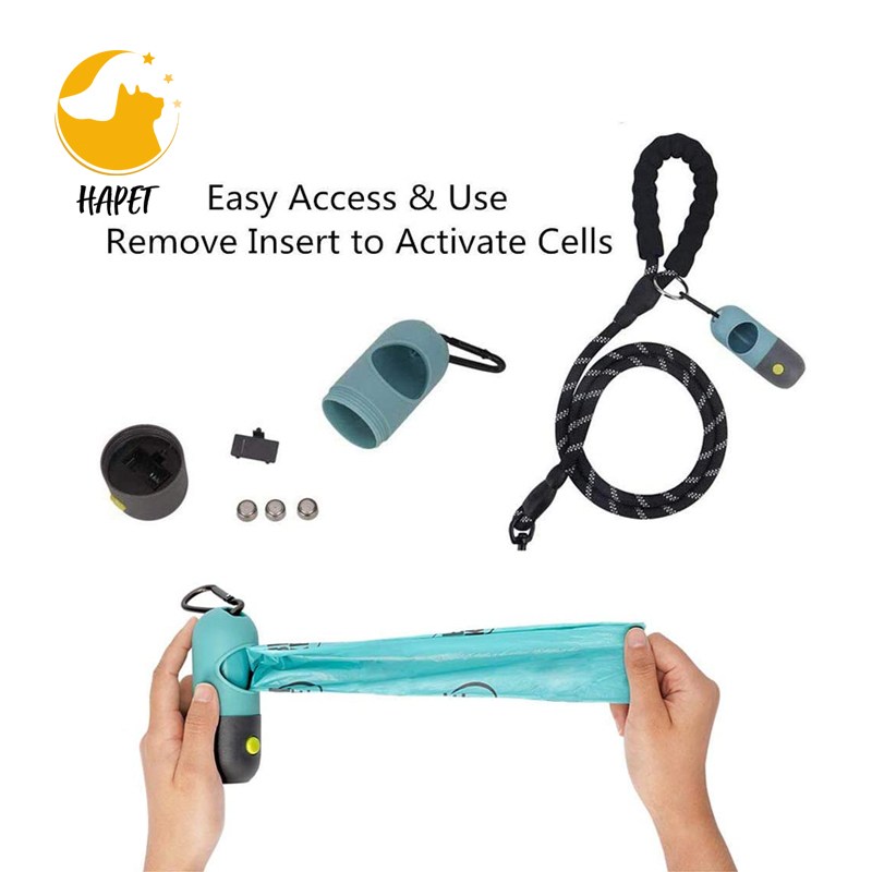 Dog Poop Waste Bag Holder Dispenser with LED Flashlight Pet Products