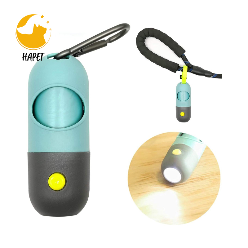 Dog Poop Waste Bag Holder Dispenser with LED Flashlight Pet Products