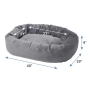Pet Bed Dog Cat Bedding Velvet Round Bolster Dog Bed Removable Cover Pet Bed Orthopedic