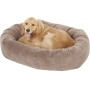 Pet Bed Dog Cat Bedding Velvet Round Bolster Dog Bed Removable Cover Pet Bed Orthopedic