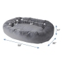 Pet Bed Dog Cat Bedding Velvet Round Bolster Dog Bed Removable Cover Pet Bed Orthopedic