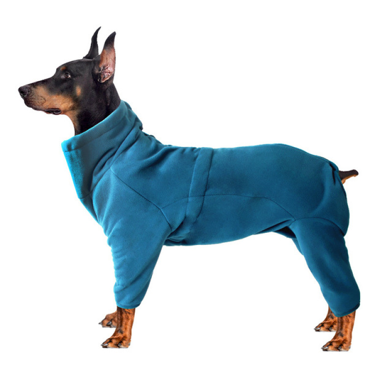 Turtleneck Pet Warm Coat for Dogs Fleece Sport warm  4 Legs Jumpsuit for Pets Cats Winter Full Cover sportswear