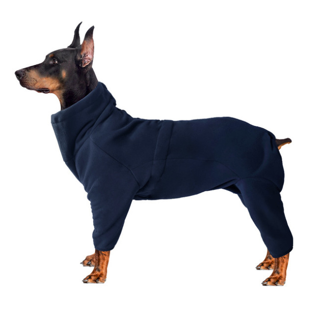 Turtleneck Pet Warm Coat for Dogs Fleece Sport warm  4 Legs Jumpsuit for Pets Cats Winter Full Cover sportswear