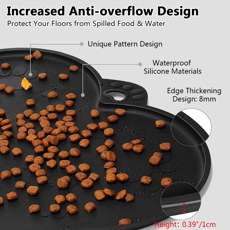 Waterproof Silicone Rubber Dog Mat for Food and Water