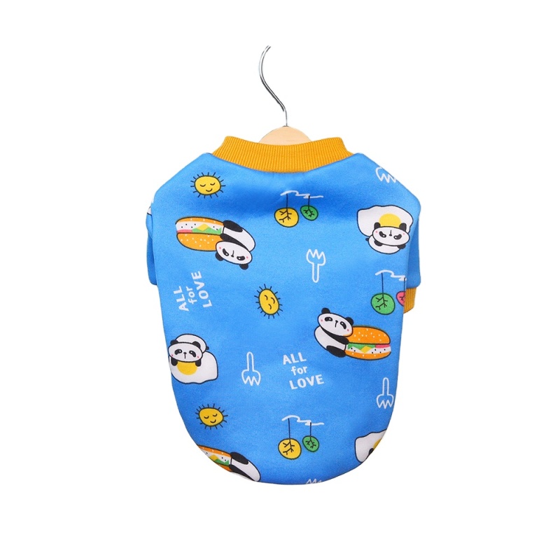 Dog Printing  Shirt Breathable Pet Apparel Colorful Puppy Sweatshirt  Clothes for Small to Medium