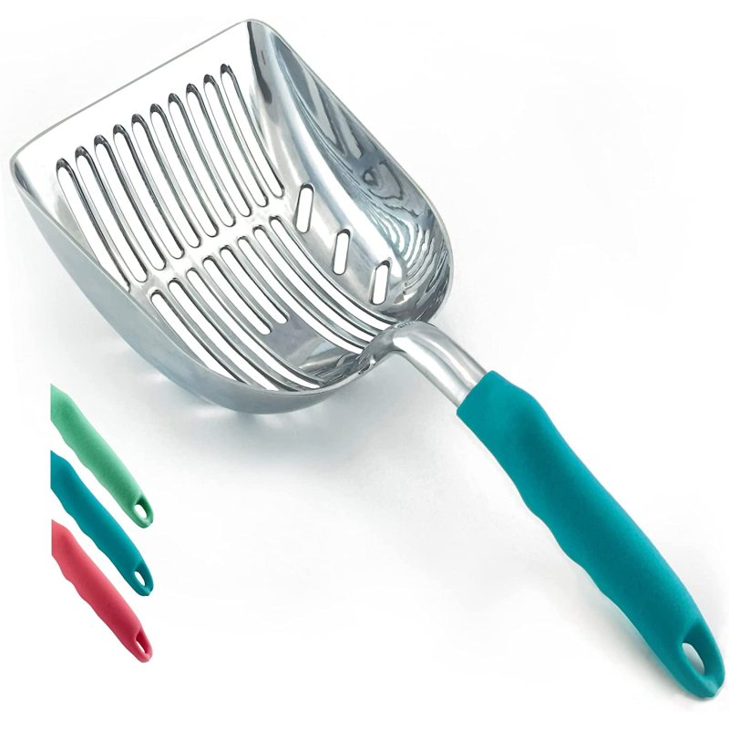 Premium Multicat Cat Litter Scoop | Solid Metal | Litter Box Tray Pan Sifter