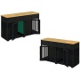 Wooden Dog Crate Kennel with 2 Drawers Dog Crates Cage Furniture for Indoor Wooden Dog Cage