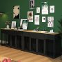 Wooden Dog Crate Kennel with 2 Drawers Dog Crates Cage Furniture for Indoor Wooden Dog Cage