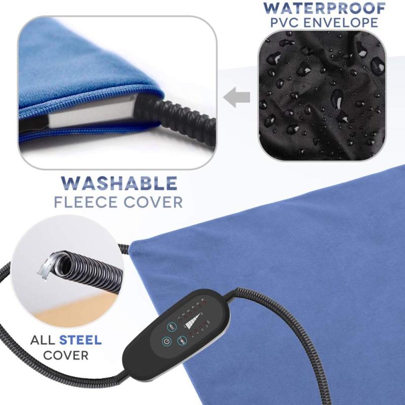 Upgraded Pet Heating Pad for Dogs Cats with Timer Waterproof Electric Heater