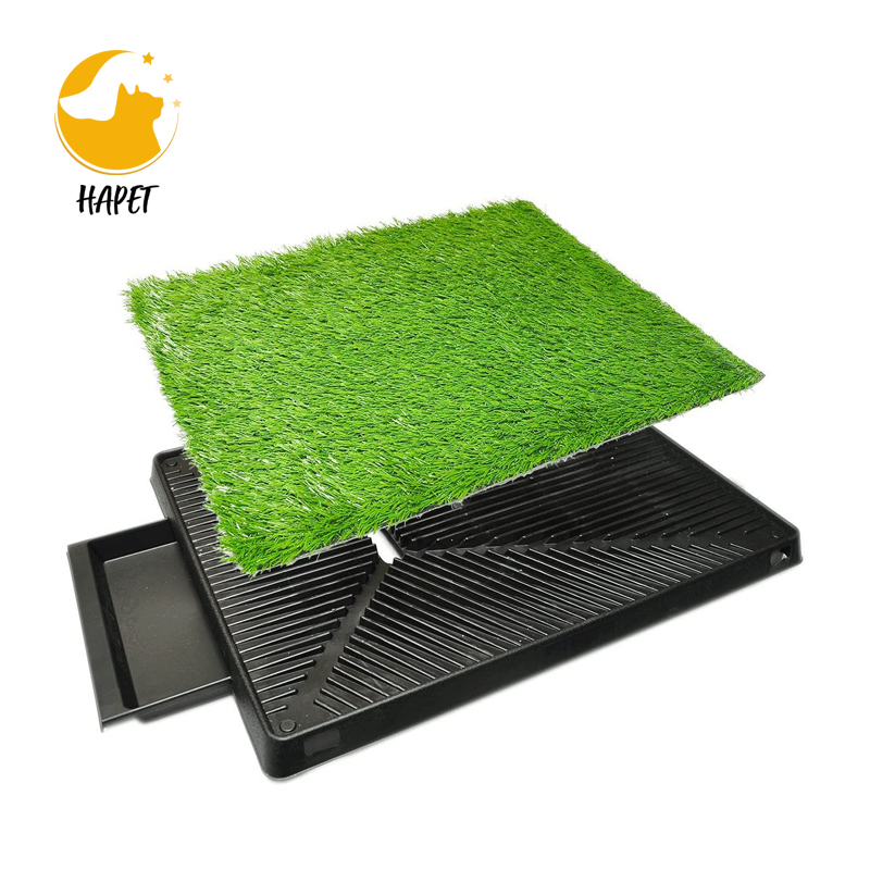 Dog Potty for Indoor or Porch Grass Training Pads with Tray Portable Dog Litter Box