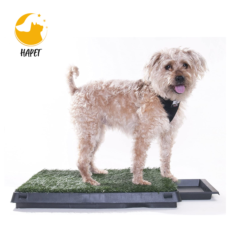 Dog Potty for Indoor or Porch Grass Training Pads with Tray Portable Dog Litter Box
