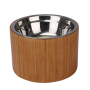 Dog Bowls for Large Dogs, Bamboo Round Stand with Stainless Steel Bowls for Dog by Nothing