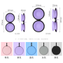 Silicone Collapsible Pet Food Bowls set Outdoor Folding Pet Bowls Silicone Foldable Double Pet Bowls for Travel