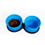 Silicone Collapsible Pet Food Bowls set Outdoor Folding Pet Bowls Silicone Foldable Double Pet Bowls for Travel