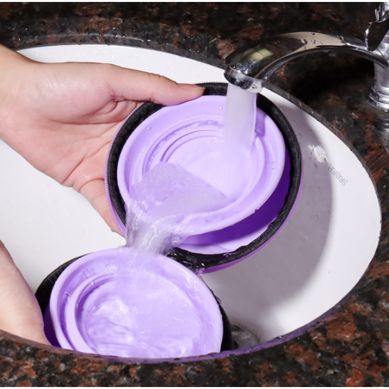 Silicone Collapsible Pet Food Bowls set Outdoor Folding Pet Bowls Silicone Foldable Double Pet Bowls for Travel