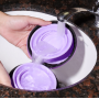 Silicone Collapsible Pet Food Bowls set Outdoor Folding Pet Bowls Silicone Foldable Double Pet Bowls for Travel