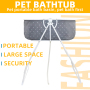 New Portable Elevated Folding Dog Bath Tub and Wash Station for Bathing Shower and Grooming