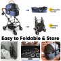 Dog Stroller with Detachable Carrier or Car Seat Suitable for 2 Small or Medium Dogs or Cats Easy Folding and Sturdy Stainless