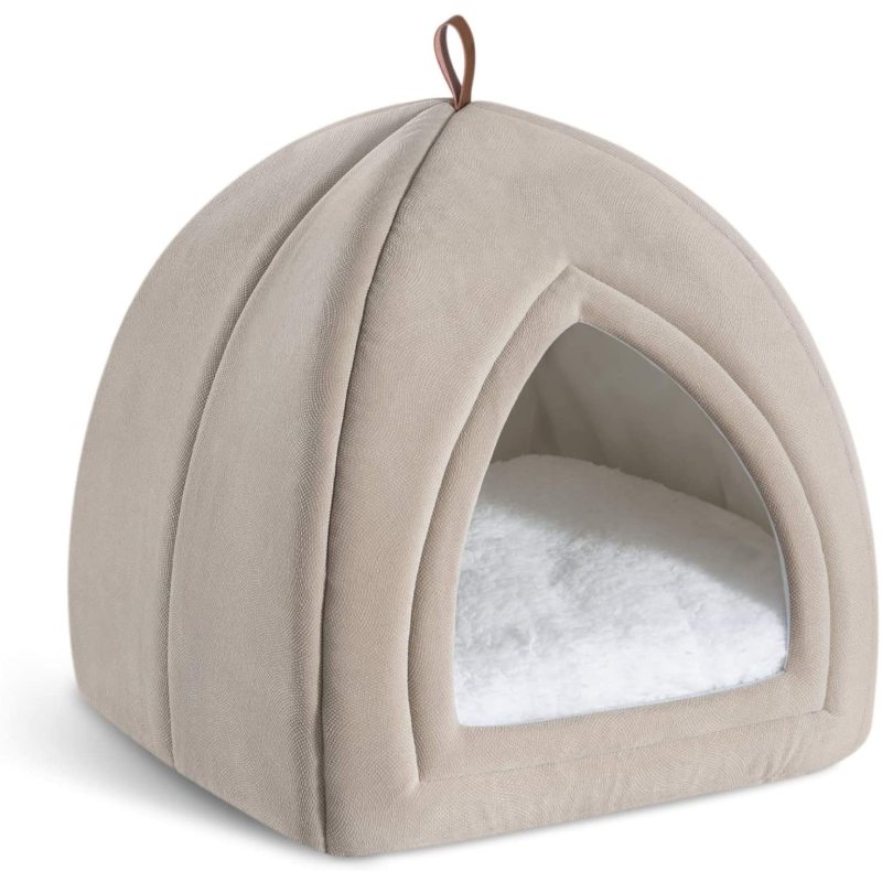 Indoor Outdoor Portable Cat Tent Bed Pet House Kitten Bed Cat Cave Removable Washable Cat Condo Self Warming Pet Bed