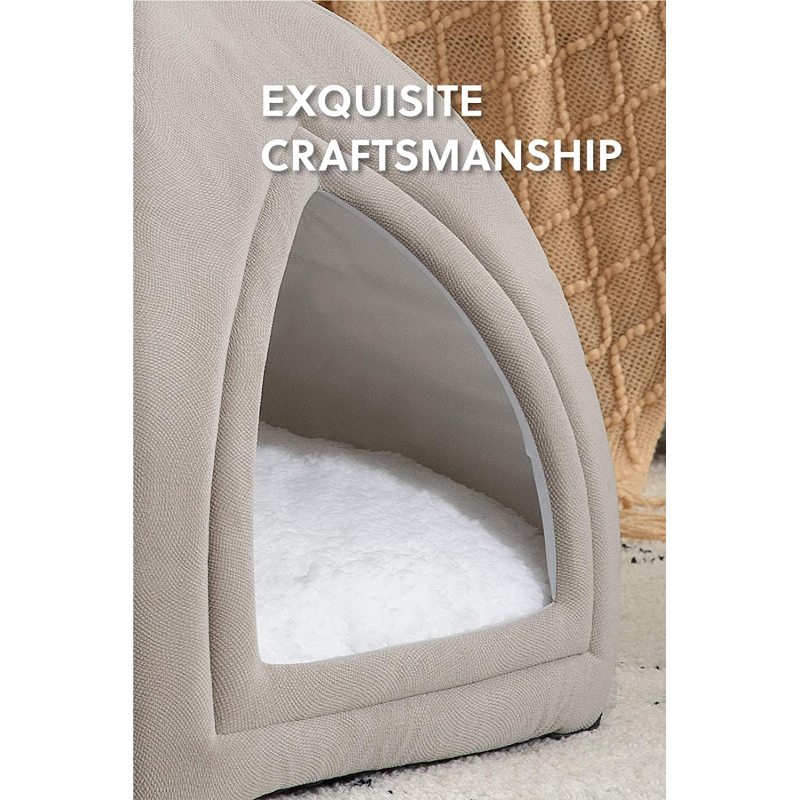 Indoor Outdoor Portable Cat Tent Bed Pet House Kitten Bed Cat Cave Removable Washable Cat Condo Self Warming Pet Bed