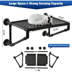 Screw Suction Cups and Free Blanket Cat Hammock Window Seat for Large cat