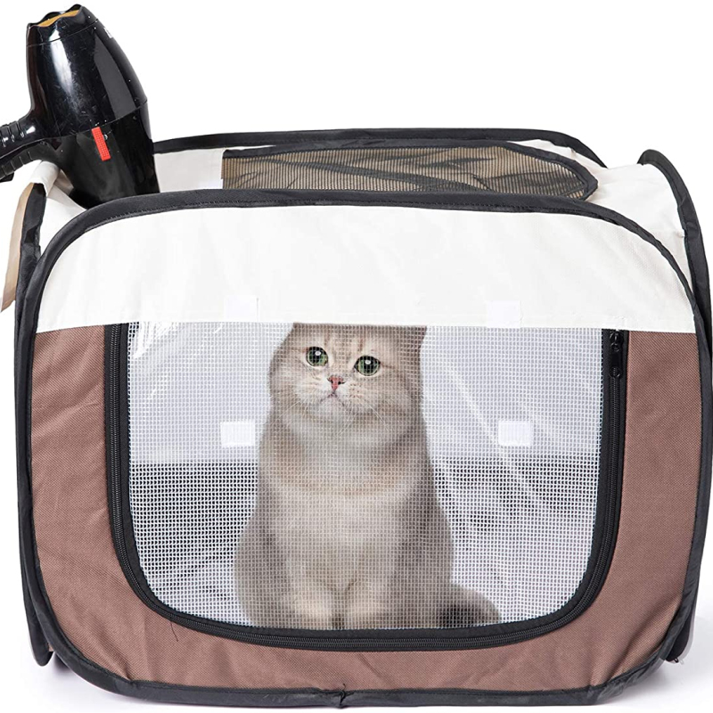 Pet Drying Box Portable Foldable Pet Dry Room Pet Hair Dryer Clean Grooming House Dryer Cage for Cats Dogs