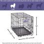 Pets Newly Enhanced Single & Double Door iCrate Dog Crate, Includes Leak-Proof Pan, Floor Protecting Feet, Divider Panel & New P