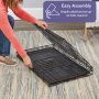 Pets Newly Enhanced Single & Double Door iCrate Dog Crate, Includes Leak-Proof Pan, Floor Protecting Feet, Divider Panel & New P