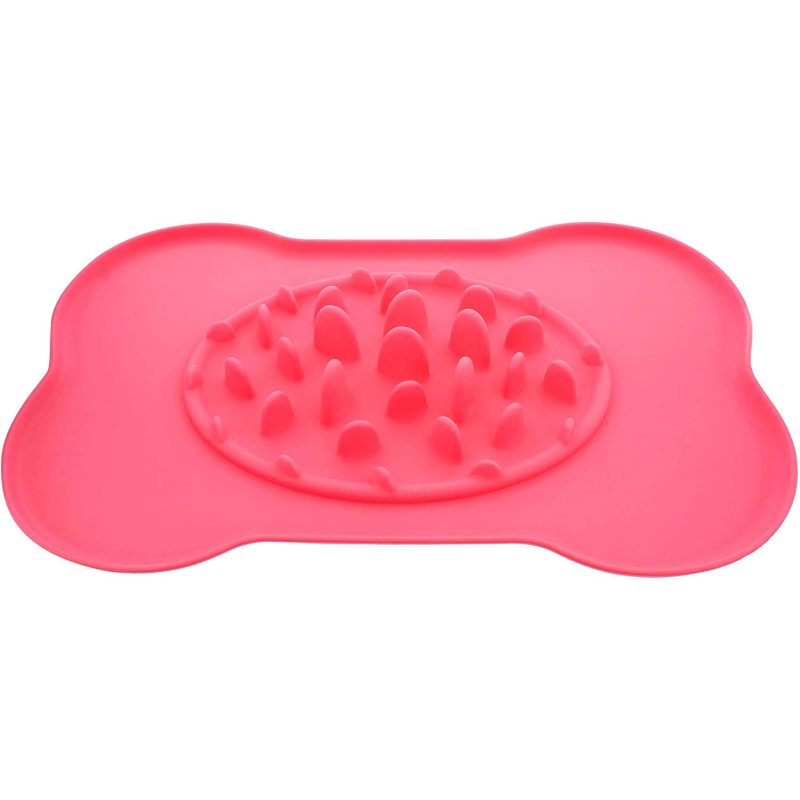 Interactive Ridge Dog Bowl Feeder Mat Prevents Choking and Relieves Boredom