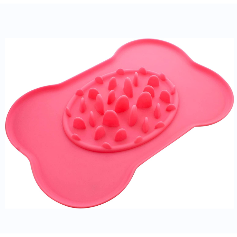 Interactive Ridge Dog Bowl Feeder Mat Prevents Choking and Relieves Boredom