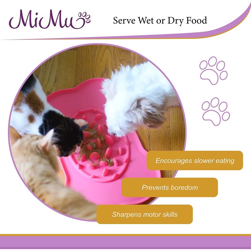 Interactive Ridge Dog Bowl Feeder Mat Prevents Choking and Relieves Boredom