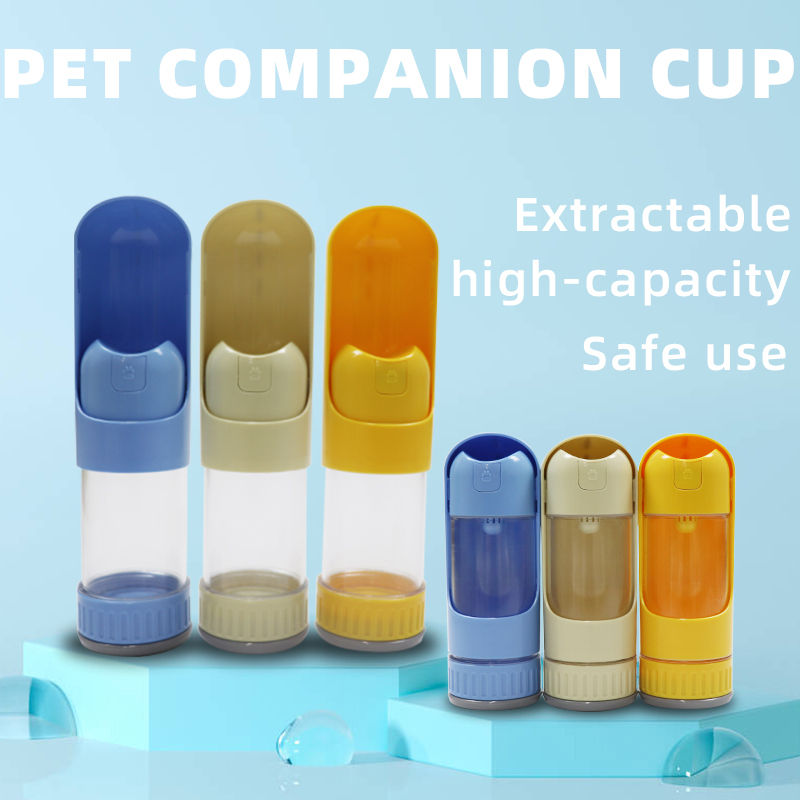 Dog Water Bottle Leak Proof Portable Puppy Water Dispenser with Drinking Feeder for Pets Outdoor with Food Container for Walking