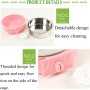 Hanging Pet Cage Removable Stainless Steel Bowl Water Feeder for Cat