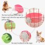 Hanging Pet Cage Removable Stainless Steel Bowl Water Feeder for Cat