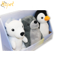 Hot Selling Durable 3 Pack Dog Plush Toys White Bear Squeaky Dog Chew Toys For Puppy
