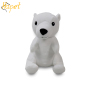 Hot Selling Durable 3 Pack Dog Plush Toys White Bear Squeaky Dog Chew Toys For Puppy