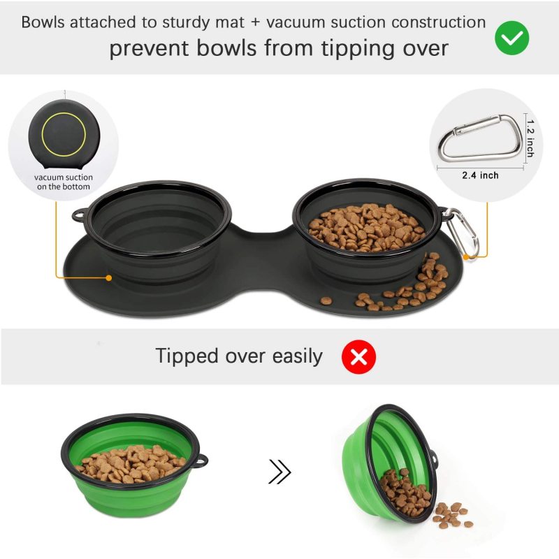 Portable Travel Collapsible Dog Bowls Pet Food Feeding Cat Fold able Expandable Cup for Traveling