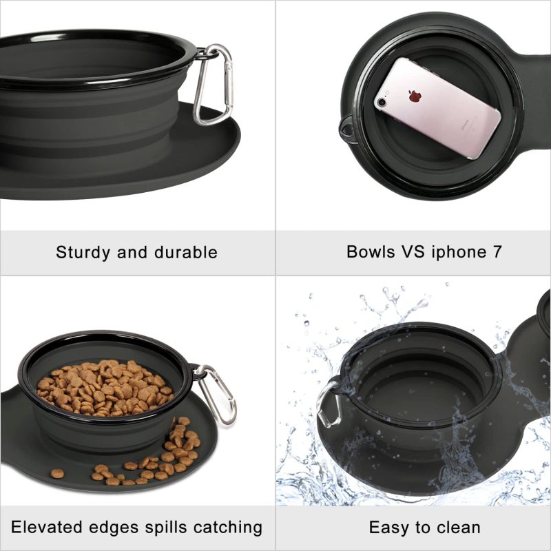 Portable Travel Collapsible Dog Bowls Pet Food Feeding Cat Fold able Expandable Cup for Traveling