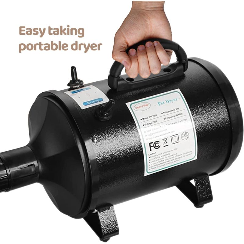 Dog Hair Dryer Dog Blower Grooming Dryer Adjustable Temperature Pet Dryer