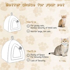 Triangle Cat Bed Tent Fold able Comfortable Bed Tent House Diamond