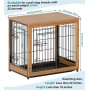 Dog Crate Furniture End Table with Slide Tray Kennel Indoor for Small Dogs