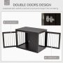 Large Dog House Furniture Wire Pet Cage End Table with Double Doors
