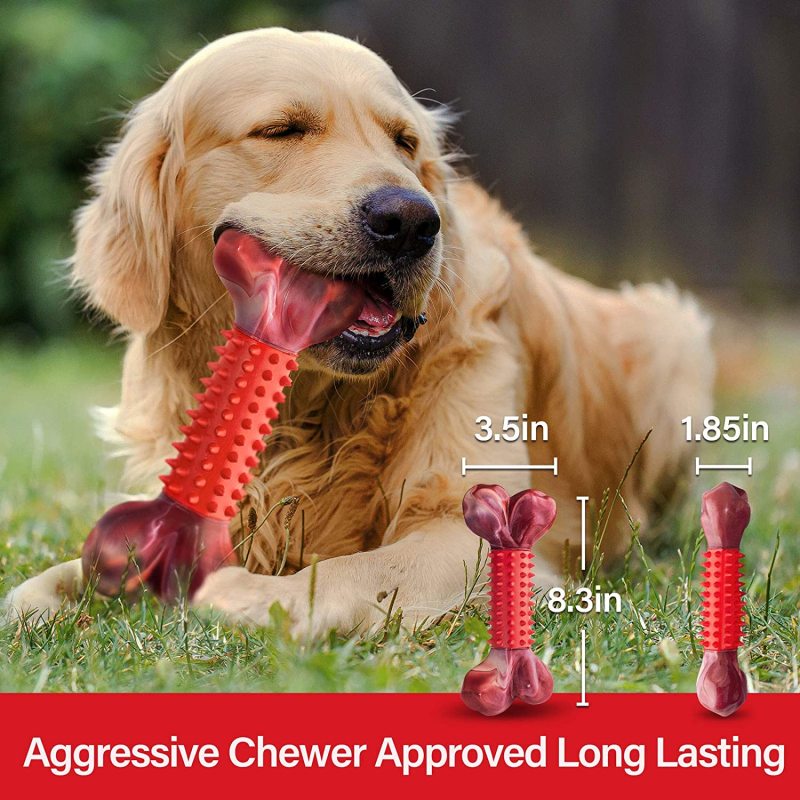 Pet Dog Toys for Aggressive Chewers Large Breed, Apasiri  Chew Durable  Bones Made with Nylon and Rubber