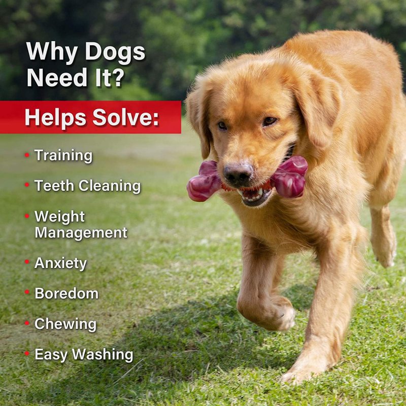 Pet Dog Toys for Aggressive Chewers Large Breed, Apasiri  Chew Durable  Bones Made with Nylon and Rubber
