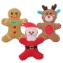 Xmas Pet Dog Plush Noise Chewing Toy Pet Christmas Squeaky Toys Cartoon Dog Plush Squeak Toy