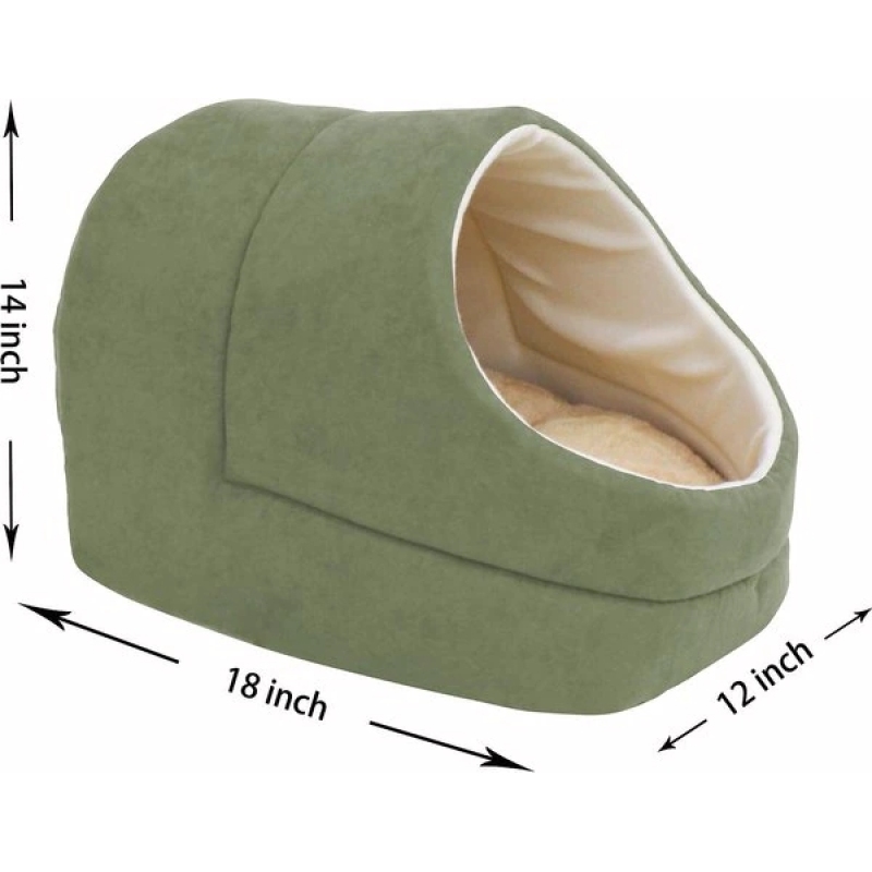 New Design Comfy Cat Bed with Detachable Cushion Cave Covered Cat Dog Bed Cat Bed Warm Pet Basket