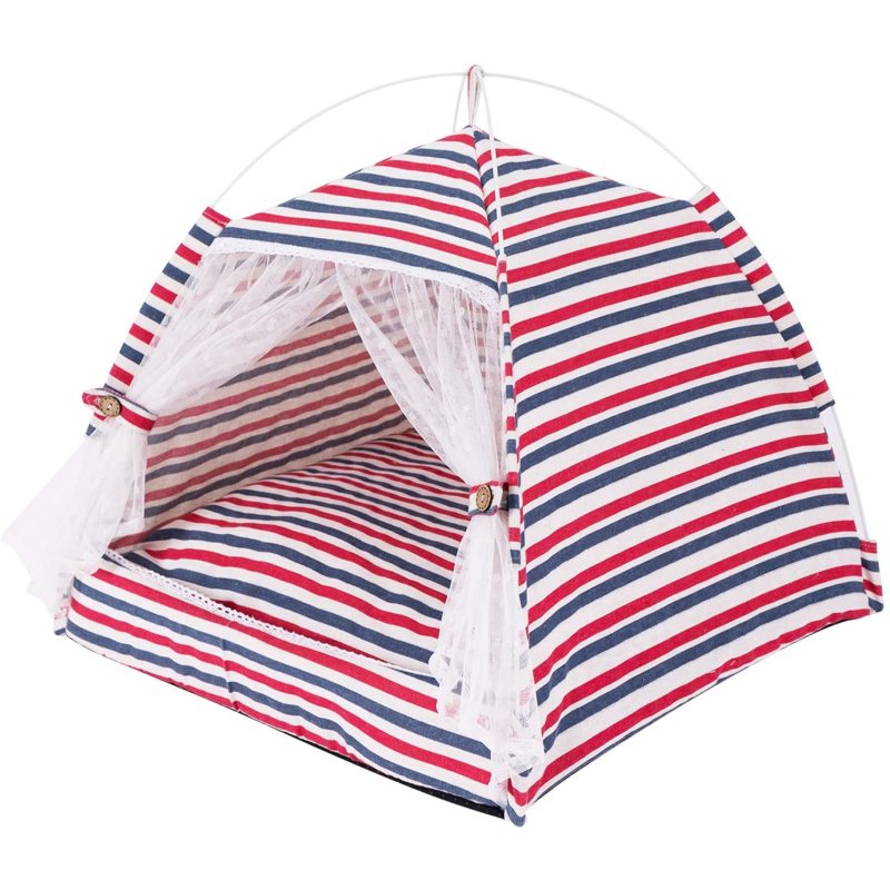 Houses Nest Summer Outdoor Portable Cat Tent with Removable Cushion Pad for Cat